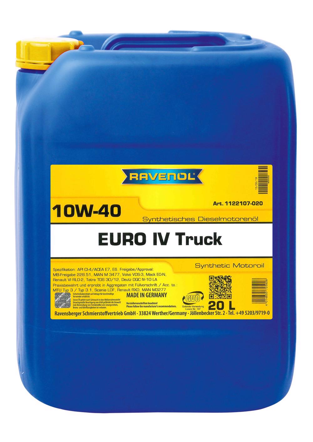 RAV EURO IV Truck SAE 10W-40  20 L