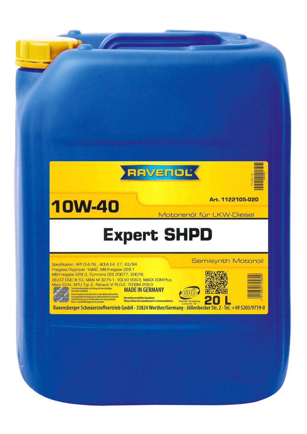 RAV Expert SHPD SAE 10W-40  20 L