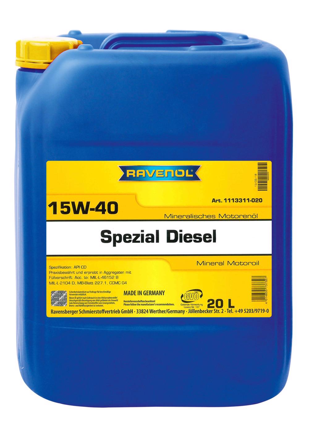 RAV  Spezial Diesel SAE 15W-40  20 L