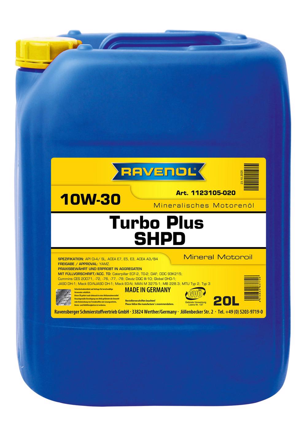 RAV  Turbo Plus SHPD SAE 10W-30  20 L