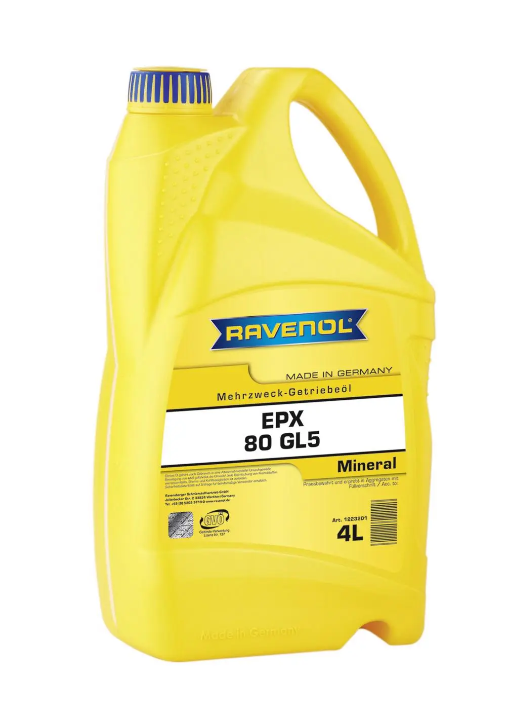 RAVENOL Getriebeoel EPX SAE 80 GL 5  4 L
