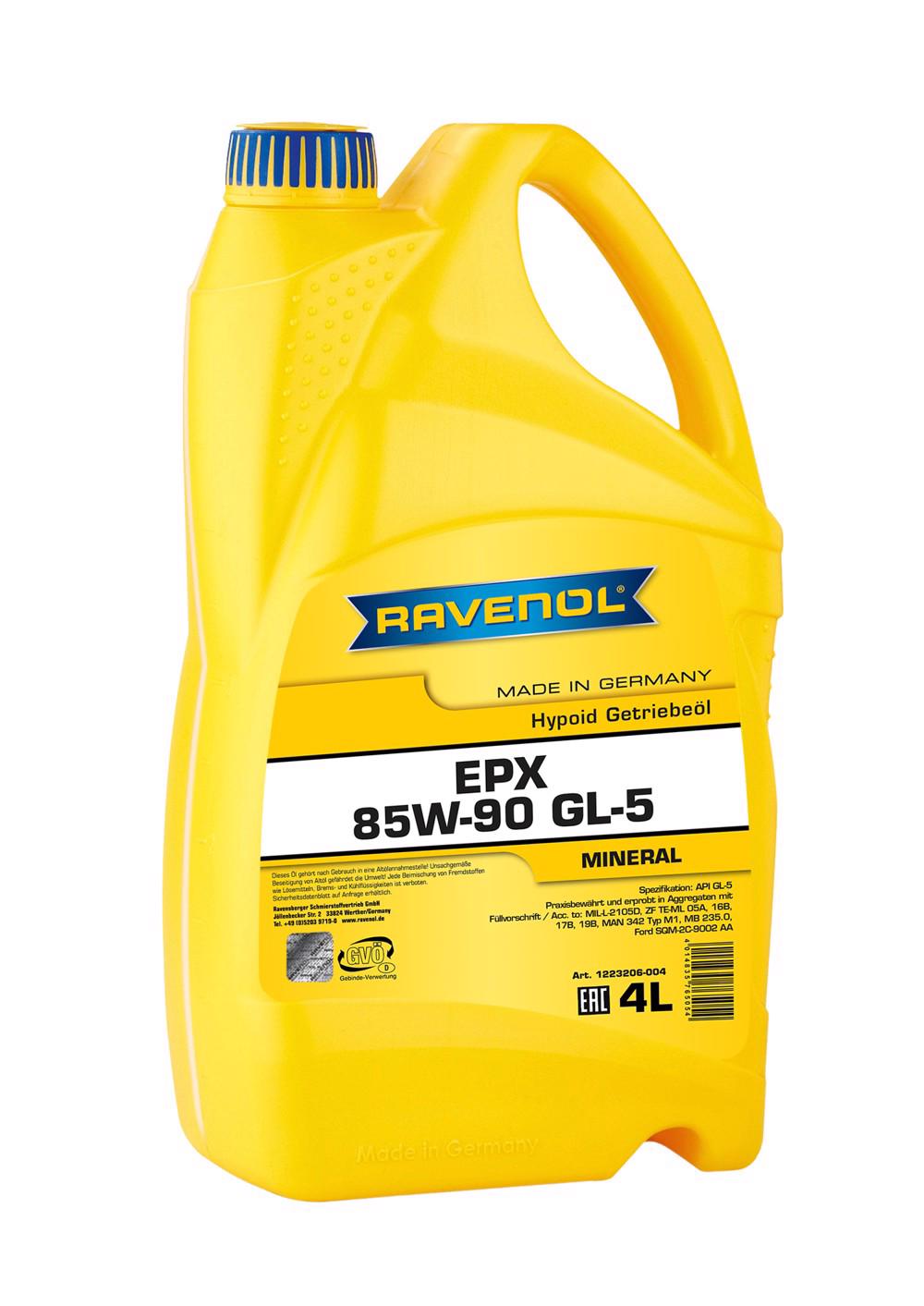 RAVENOL Getriebeoel EPX SAE 85W-90 GL 5  4 L