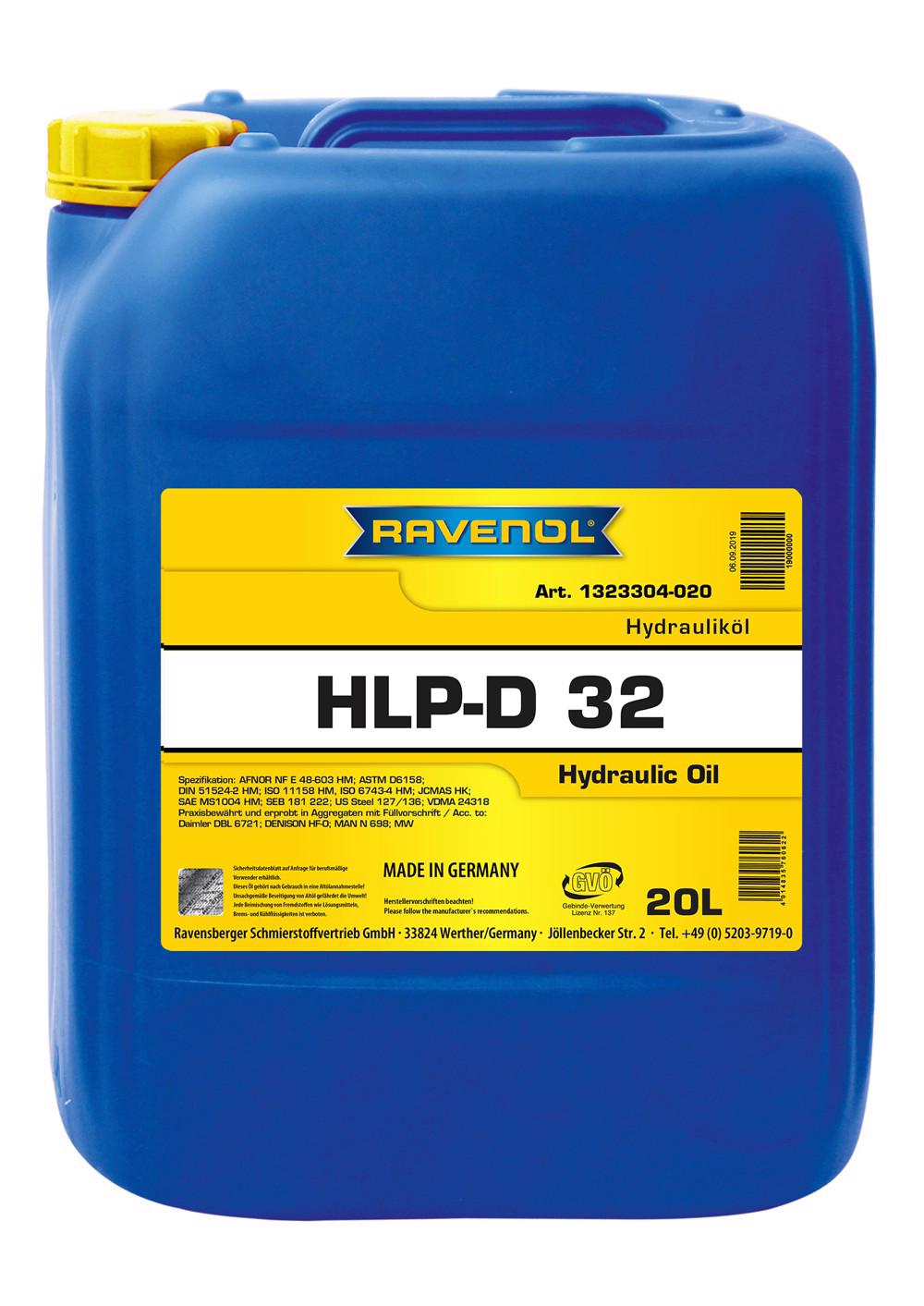 RAVENOL Hydraulikoel HLP-D 32  20 L