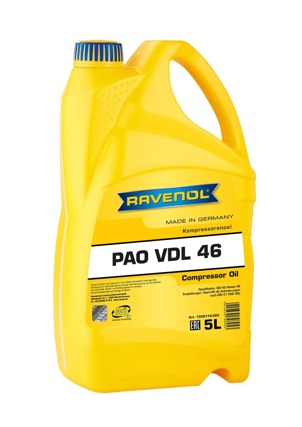 RAVENOL Kompressorenoel PAO VDL 46  5 L
