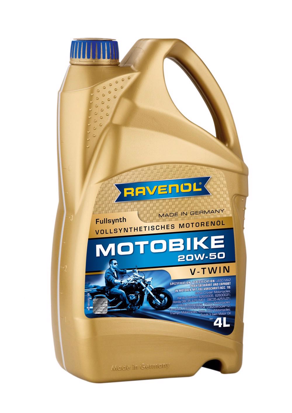 RAVENOL Motobike V-Twin SAE 20W-50 Fullsynth.  4 L