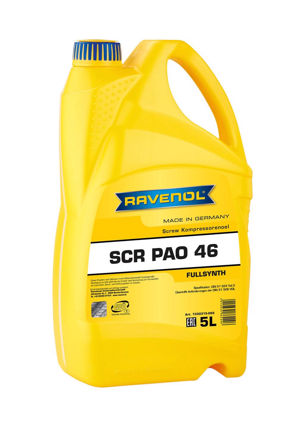 RAVENOL SCR PAO 46 Screw Kompressorenoel  5 L