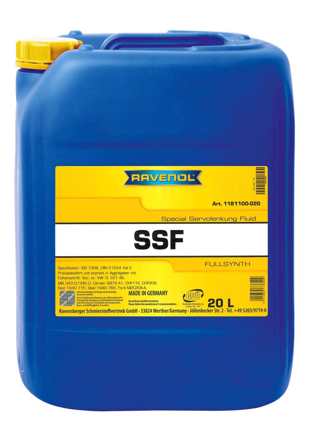 RAVENOL SSF Spec. Servolenkung Fluid  20 L